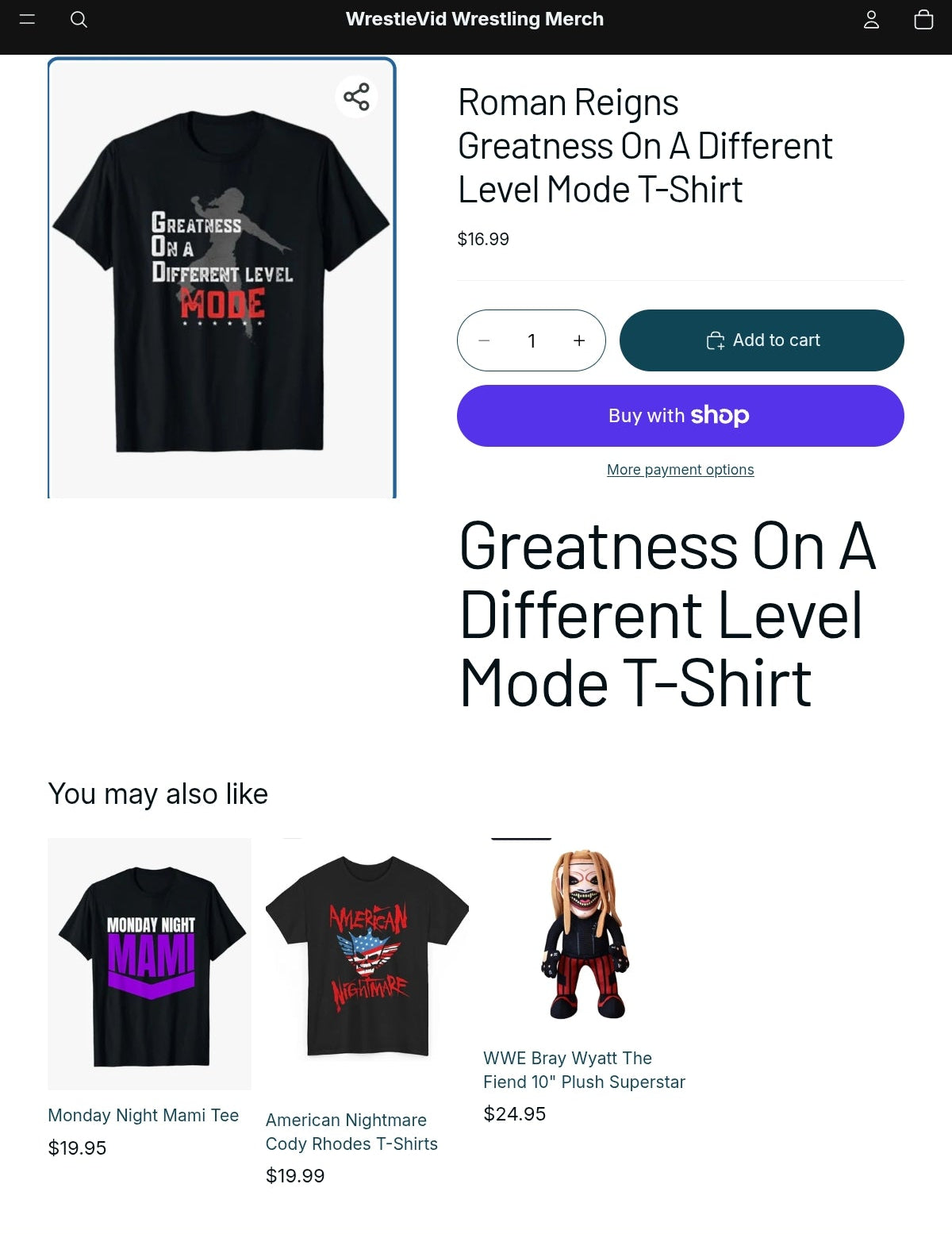 WrestleVid Wrestling Merch